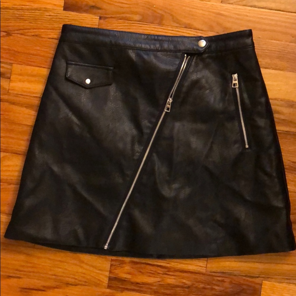 Brand New Black “leather” skirt